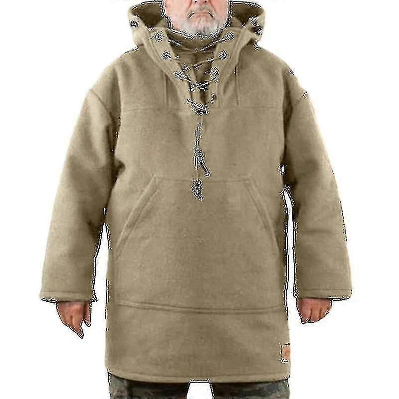 Heavy Duty Hooded Wool Leisure Jacket for Men