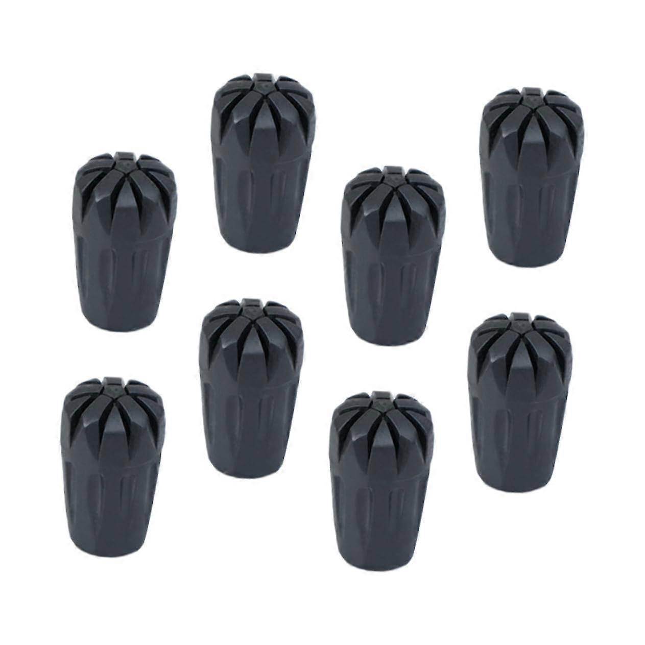 8Pcs Rubber Trekking Pole Tips for Enhanced Grip and Protection