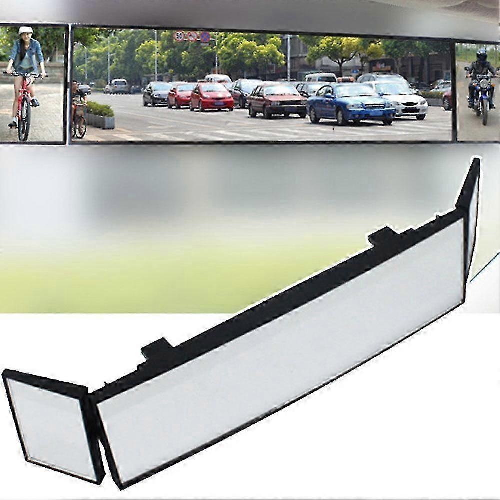 Auto Car Tri-Fold Interior Wide Angle Blind Spot Curved Surface Rearview Mirror
