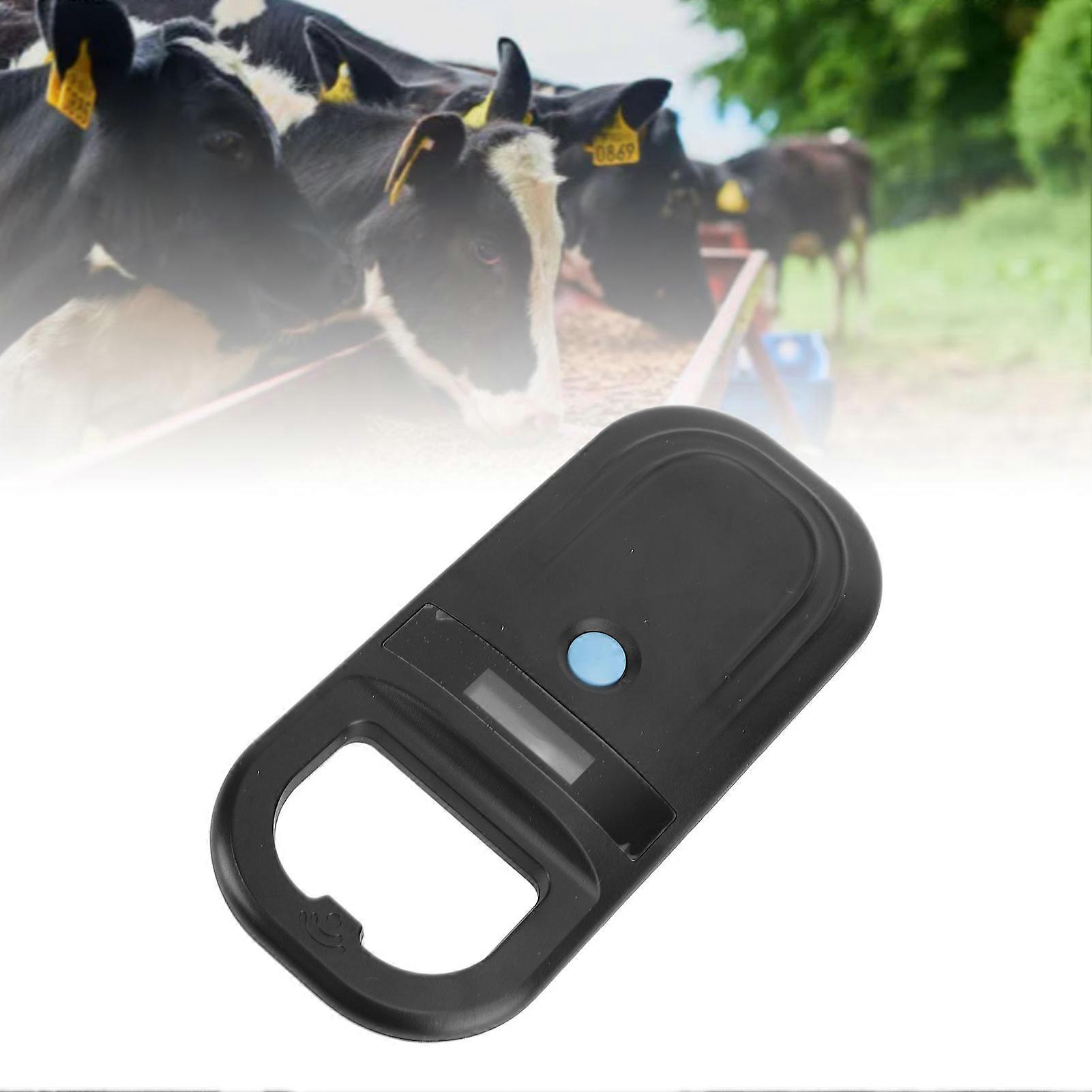 Portable Animal ID Reader Rechargeable 134.2KHz Pet Microchip Scanner Support USB C and BT Transmissing Black 