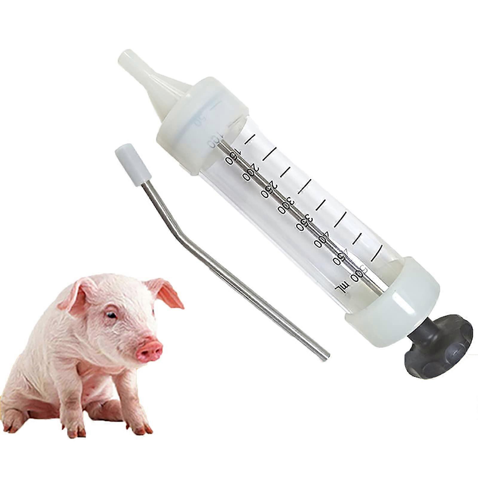 Animal Injector 500ml Adjustable Plastic Food Gun for Farm Animals, Easy to Use