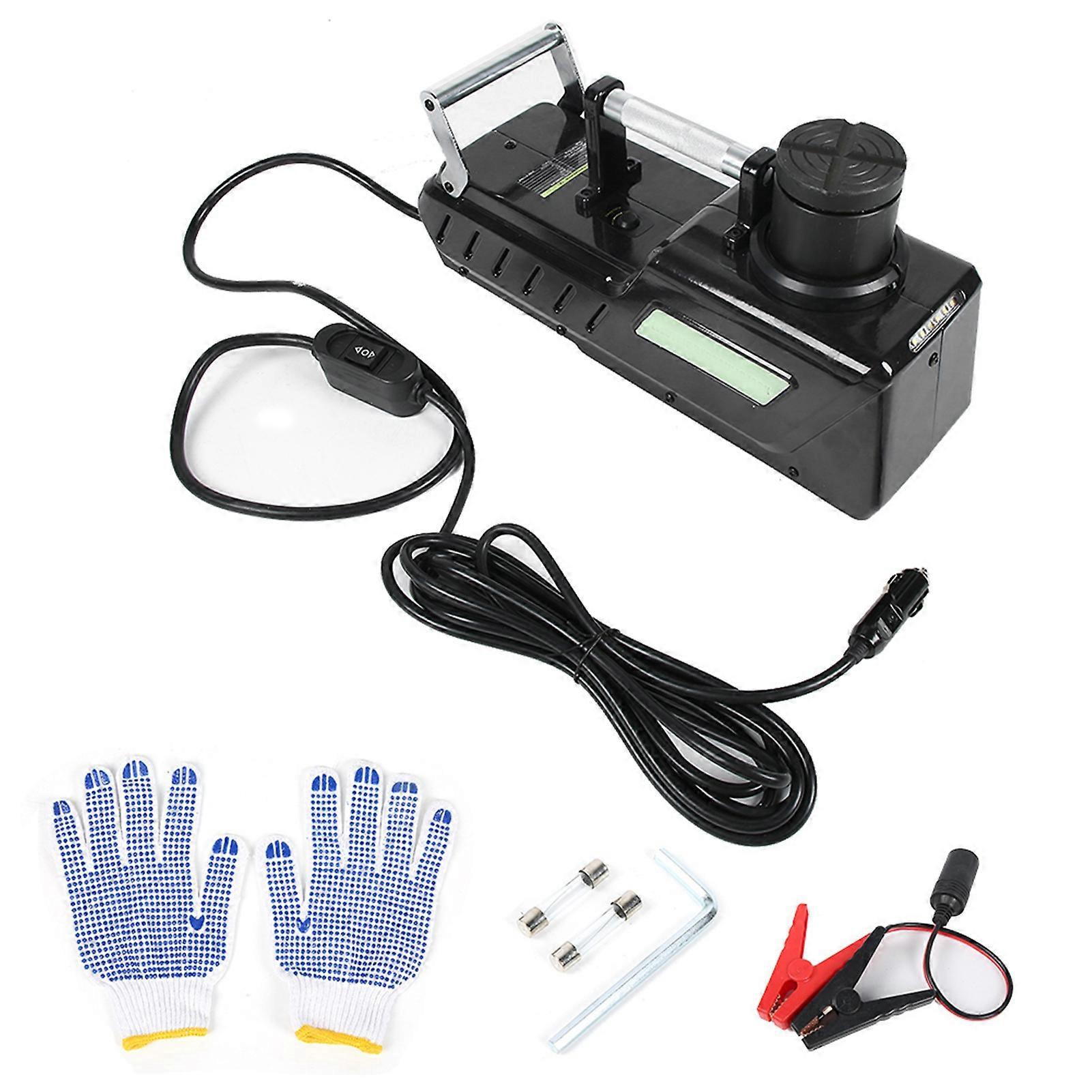 DC12V 15T Car Jack Hydraulic Lifting Kit Tire Changing Replacing for Car Van Truck SUV
