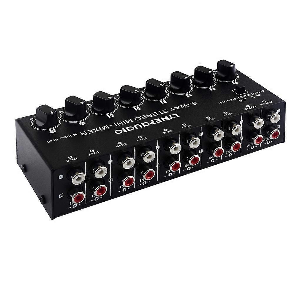 B066Mini Stereo 8 Channel Passive Mixer 8 Channel RCA