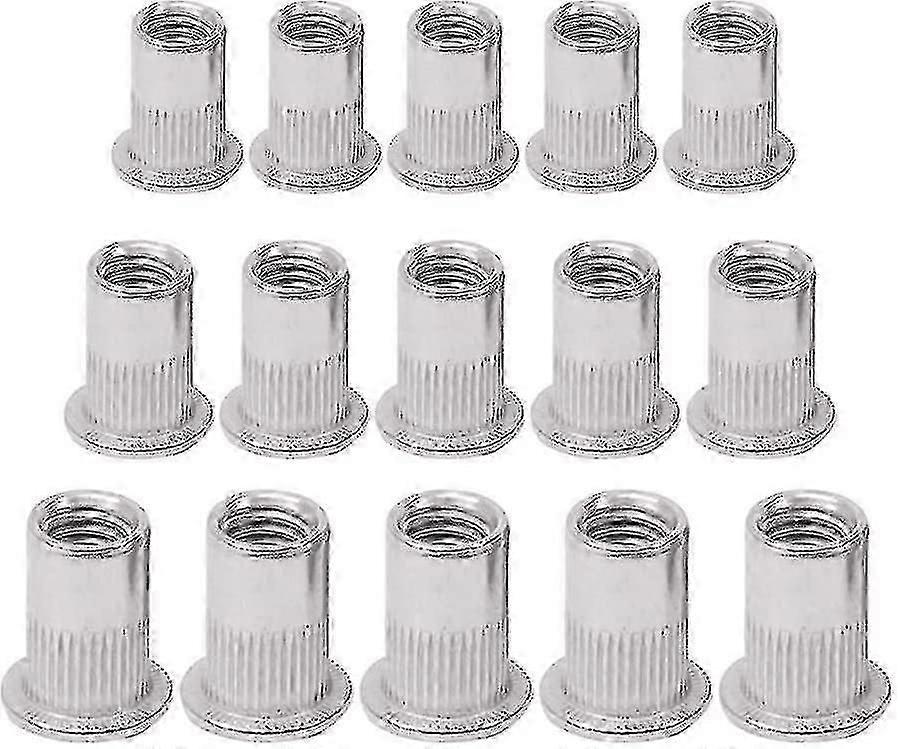 100PCS Threaded Rivet Nut Threaded Rivet Rivet Nut Flat Head Threaded Rivet Nuts Rivet Nut Threaded Insers Nut Head Nut, M8