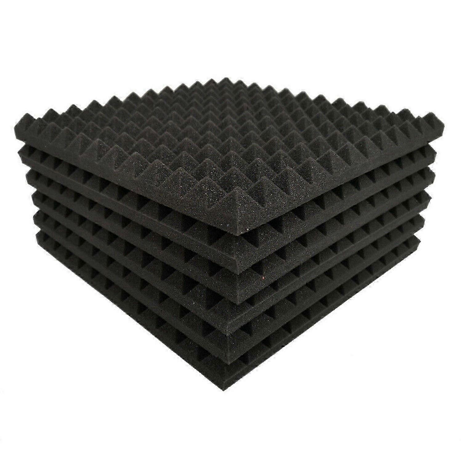 12 Pack Pyramid Shape Soundproof Foam Sound Proof Padding Treatment Panel for Bass Insulation