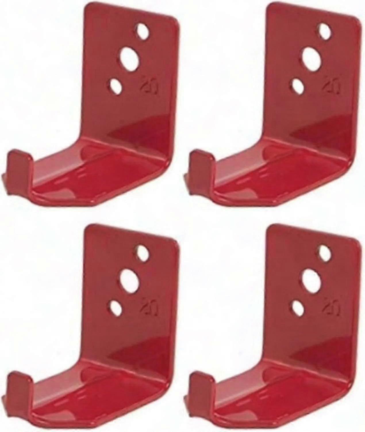 4-Pack Universal Fire Extinguisher Wall Mounts, Bracket Hooks for Dry Chemical & Water Extinguishers