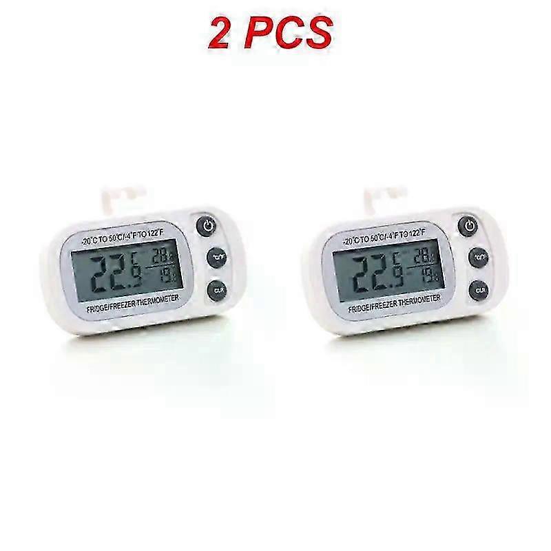 1/2/4PCS Waterproof Digital LCD Fridge Refrigerator Thermometer Digital Freezer Thermometer -50~70 Degree ℃/℉ for Kitchen Home
