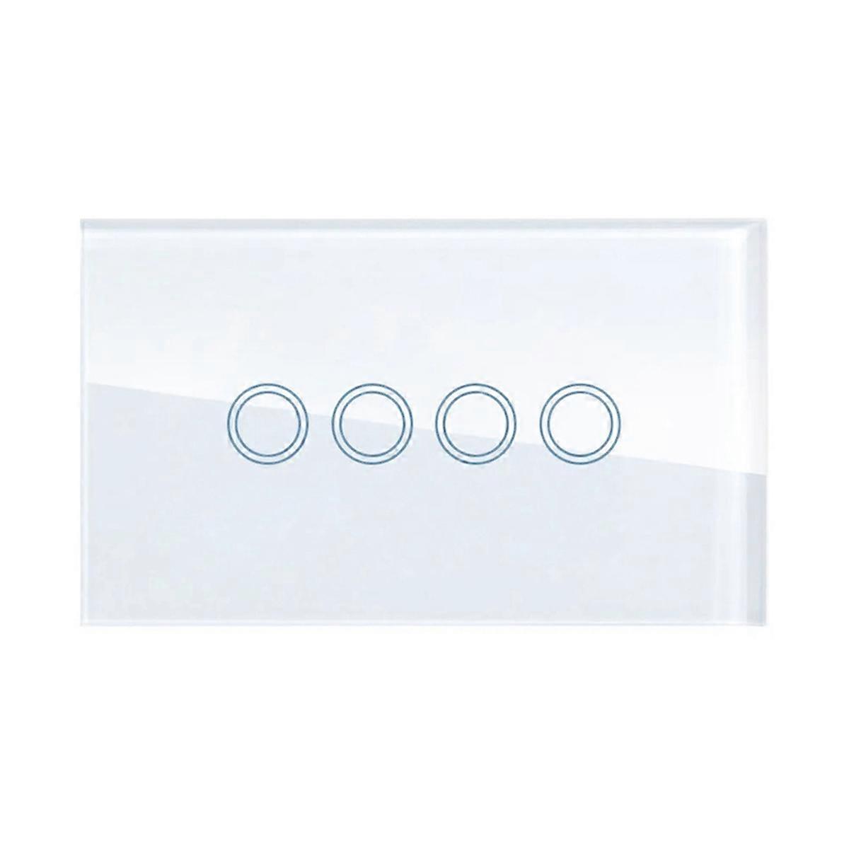 WiFi Smart Light Switch 2500W 4 Gang Touch Switch with Neutral Wire D
