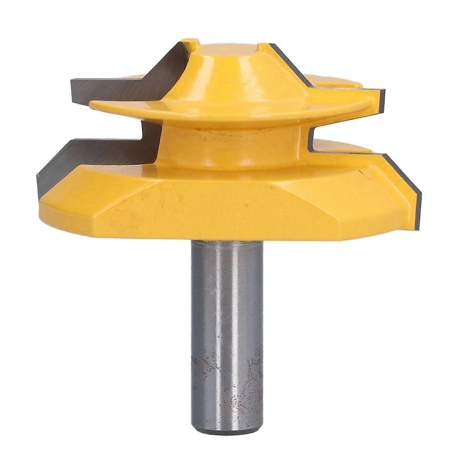 Lock Miter Router Bit 45 Degree Wood Cutter for Woodworking Drilling Power Tools 1/2in Shank
