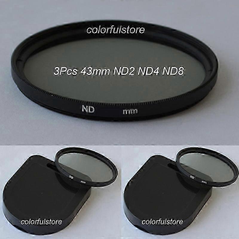 43 43mm 3Pcs ND Filter Neutral Density Lenses Filters ND2 ND4 ND8 N...