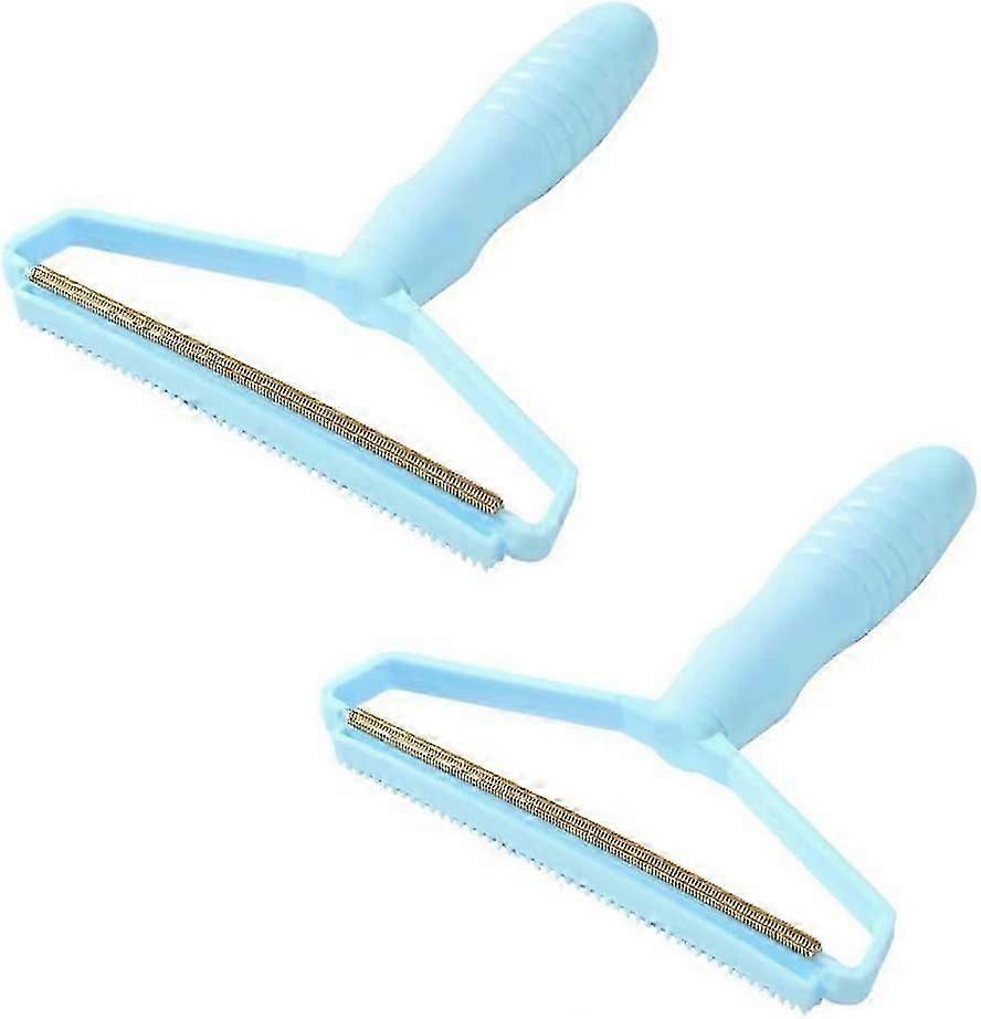 2 Pieces Anti-Pilling Razors, Manual Fuzz Brush (Blue)