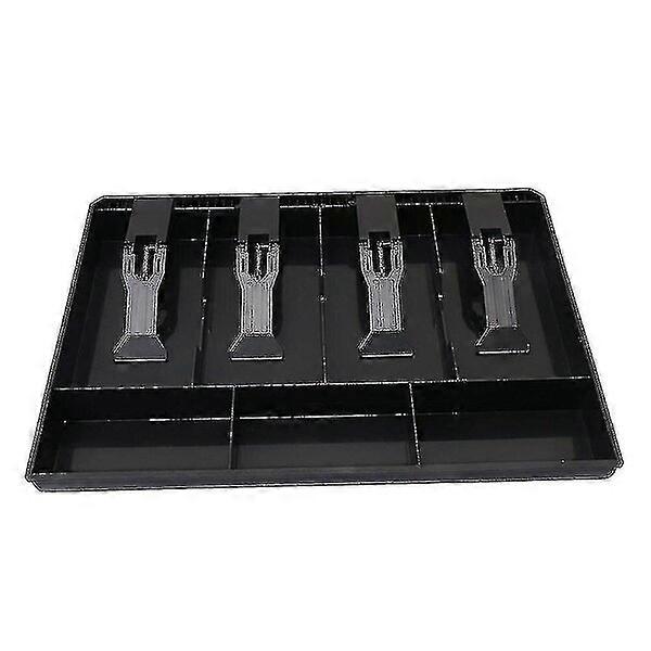 Cash drawer, 4 bill compartments and 3 coin compartments, made of durable ABS material
