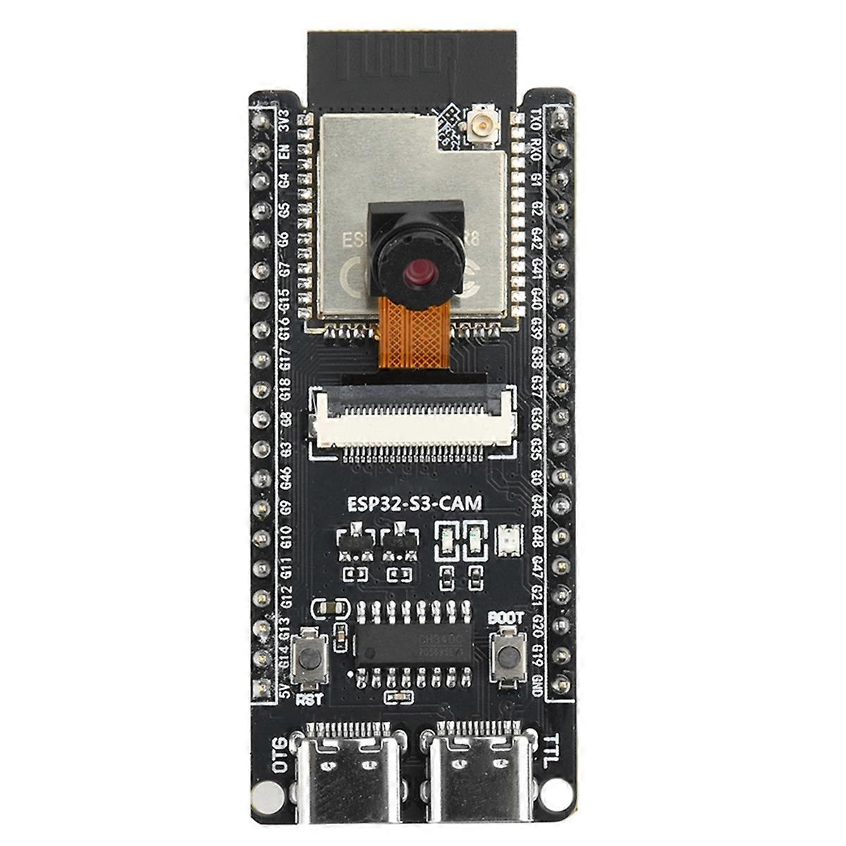 ESP32-S3-CAM Utviklingskort Wifi Bluetooth Core CH340 Kameramodul Innebygd ESP32-S3-N16R8 Modul