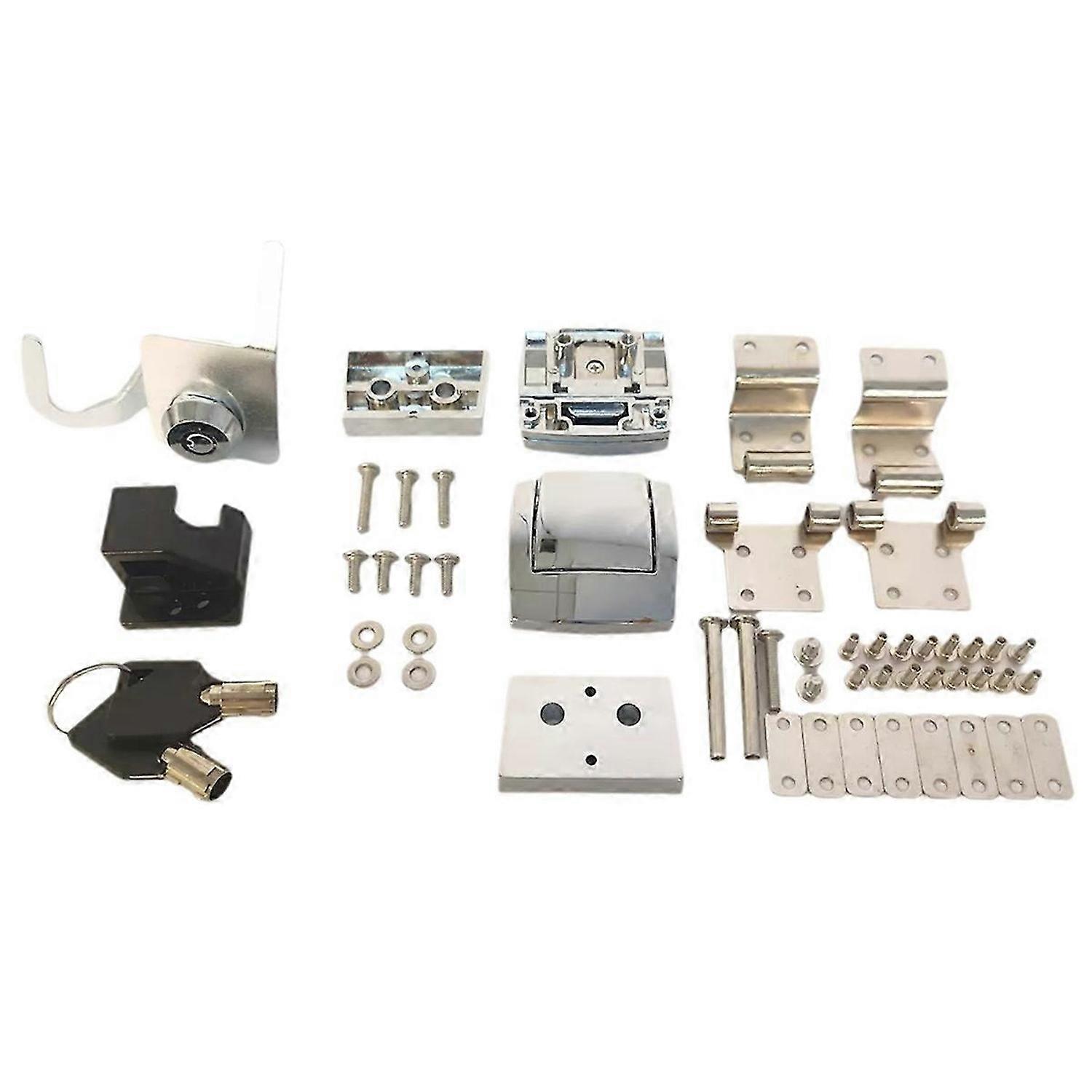 Motorcycle Chrome Tour Pak Pack Trunk Latches Hinge Lock Kit