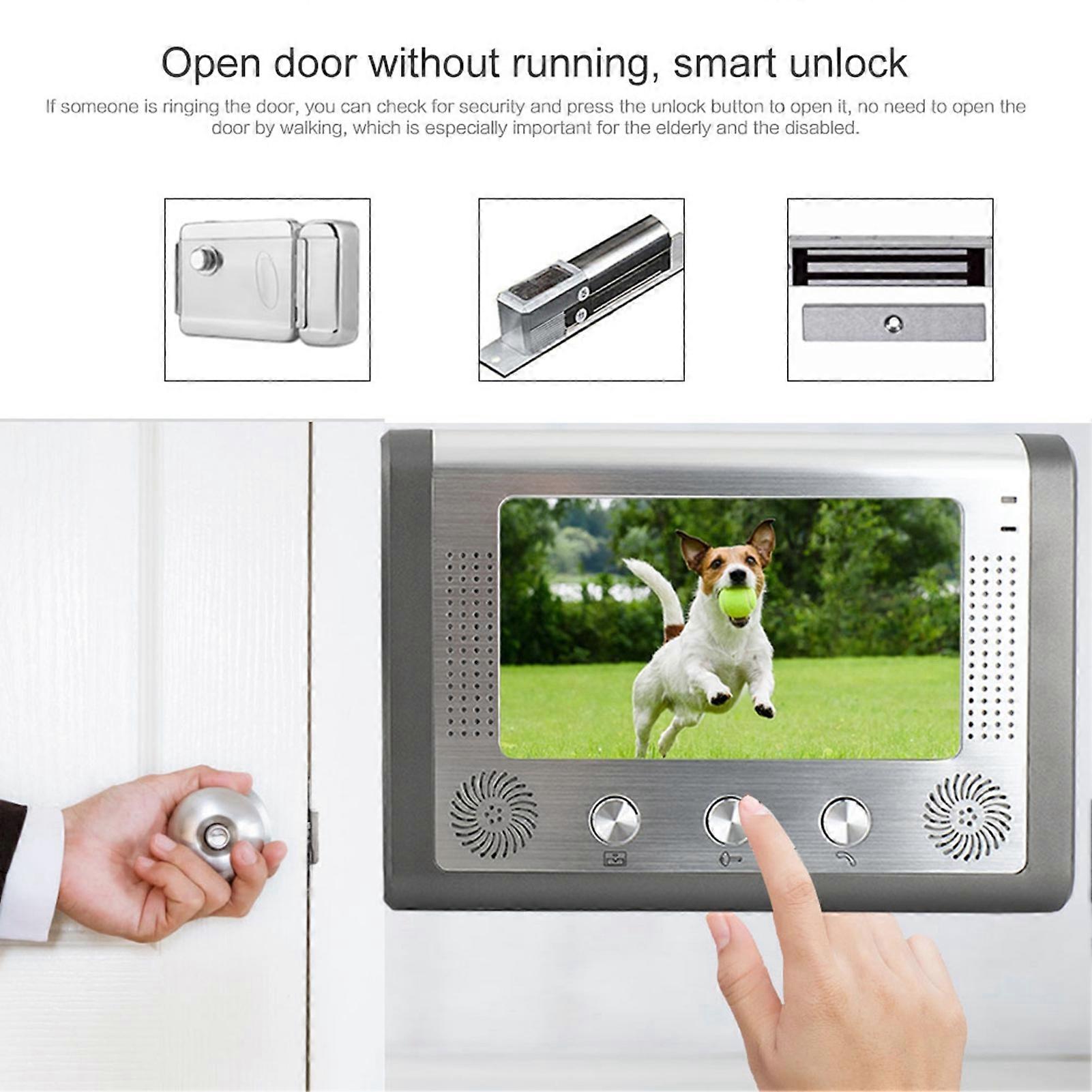 7inch Wired Rainproof Video Intercom Doorbell IR Camera Monitor Door Phone