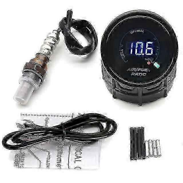 52mm Digital Air Fuel Ratio Gauge with Lambda O2 Sensor, High-End Car Gauge for 12V Vehicles, Model 234-4209 Edition 0915