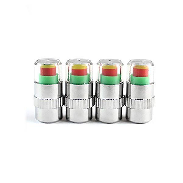 4 Pcs Car Tire Pressure Monitor Stem Caps Sensor Indicator