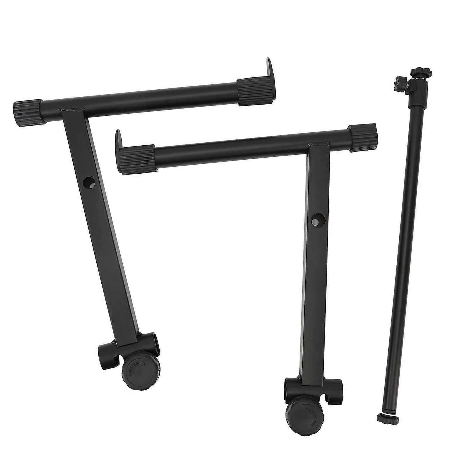 Keyboard Stand Extension Adapter L Shape Electronic Piano Keyboard Rack 2 Tier Riser 4275cm Width Adjustment