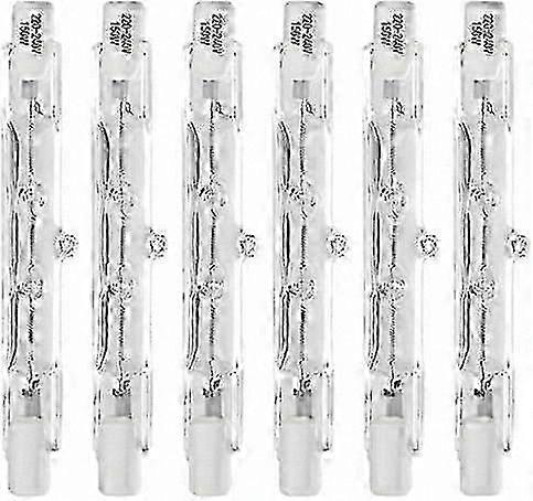 78mm R7S J-Type Double Ended Halogen Bulbs, 150W Floodlight Replacement, 6-Pack, 220-240V Linear Security Light Lamps