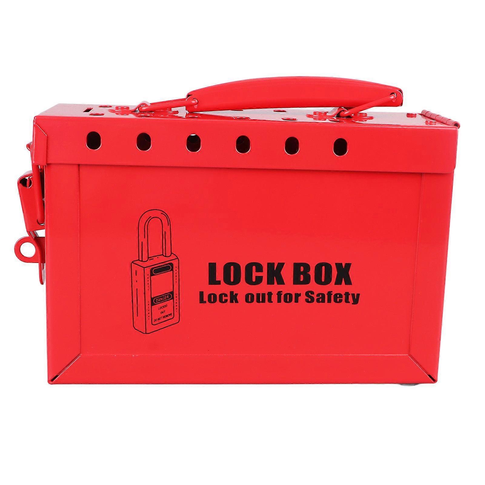 Lockout Tagout Lock Box 12 Hole Sturdy Construction Impact Resistant Portable LOTO Group Box