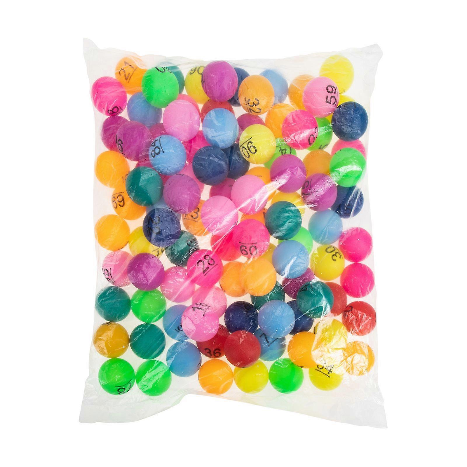 100Pcs Numbered Lottery Balls Game Balls Props Plastic Number Balls Home Party Balls