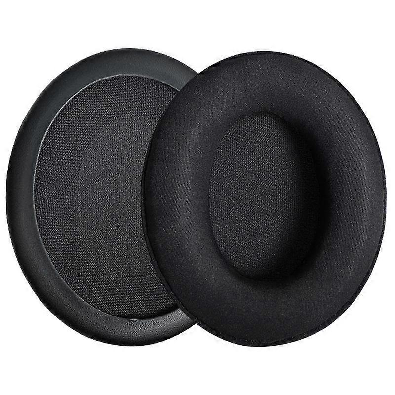 2pcs Earphone Replacement Earpads For HyperX Ice Silk Cloth Splicing(Black)