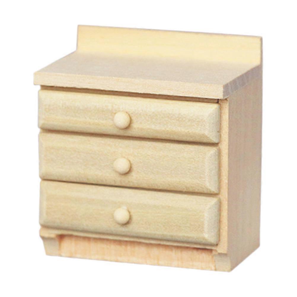 Miniature Wood Nightstand for Storage 2Pcs Bedside Table Cabinet