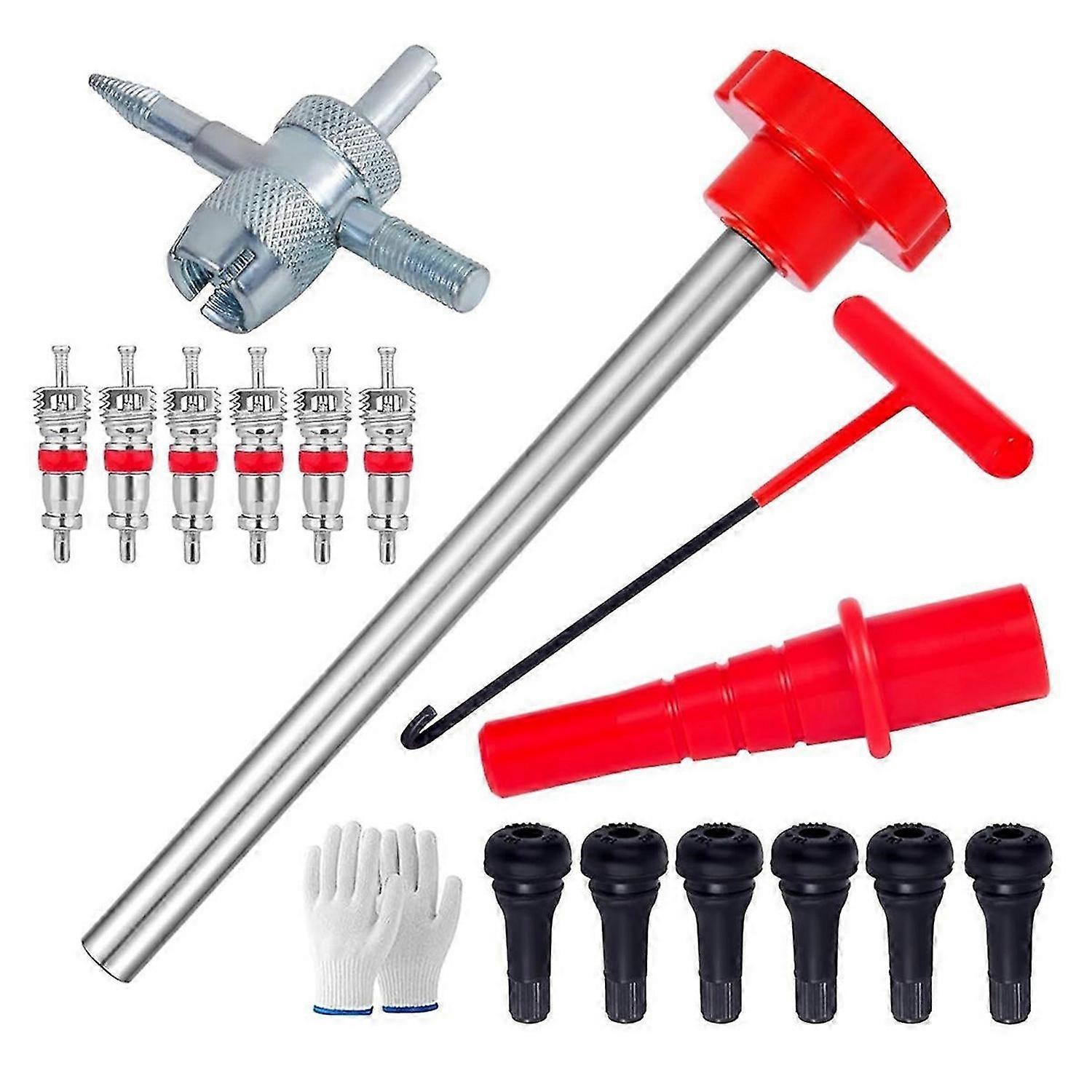 Tire Valve Tool Kit, Tire Valve Stem Core Quick Change Tool Kit,B