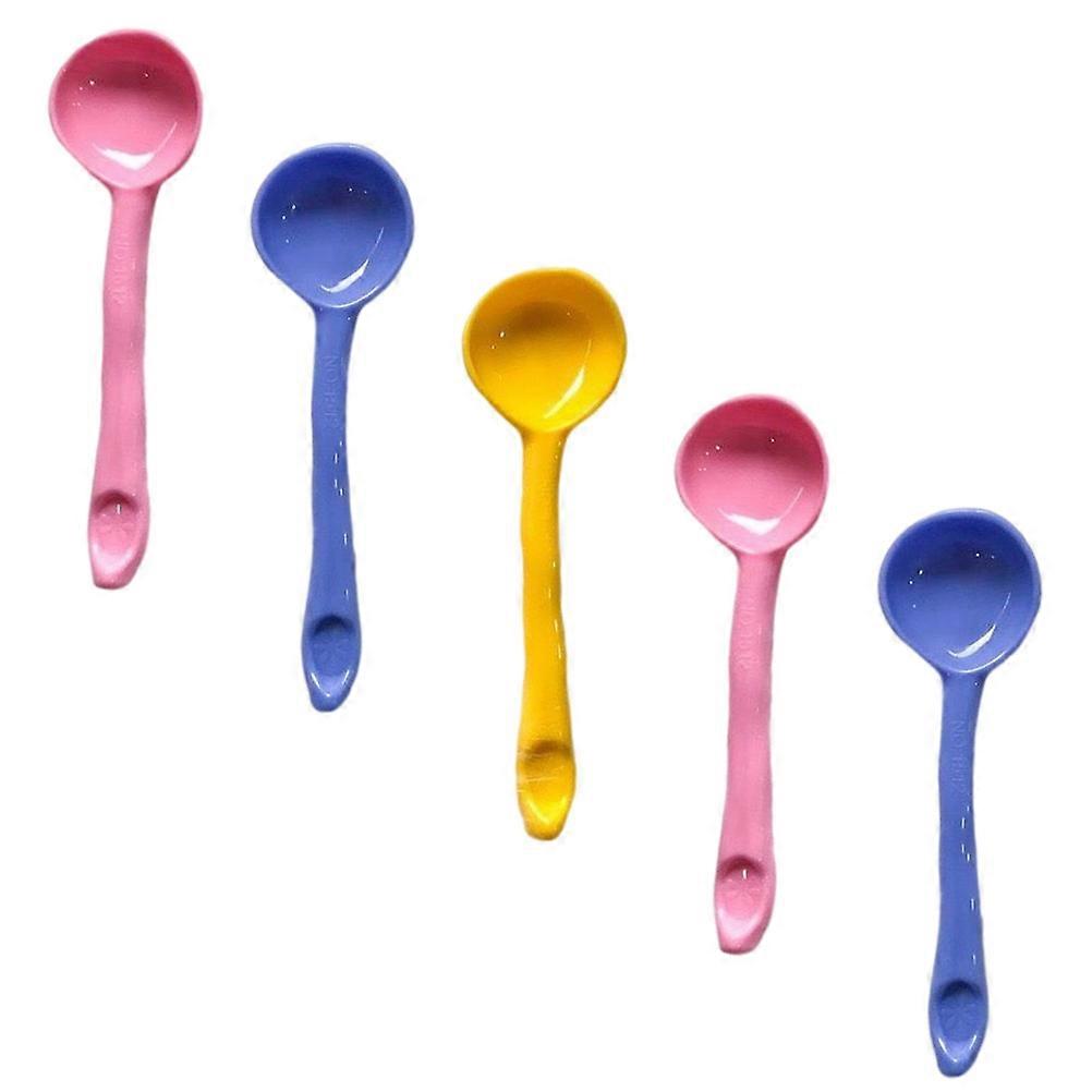 Plastic Measuring Spoon for Salon Service Assorted Color Pp Material Measuring 5Pcs
