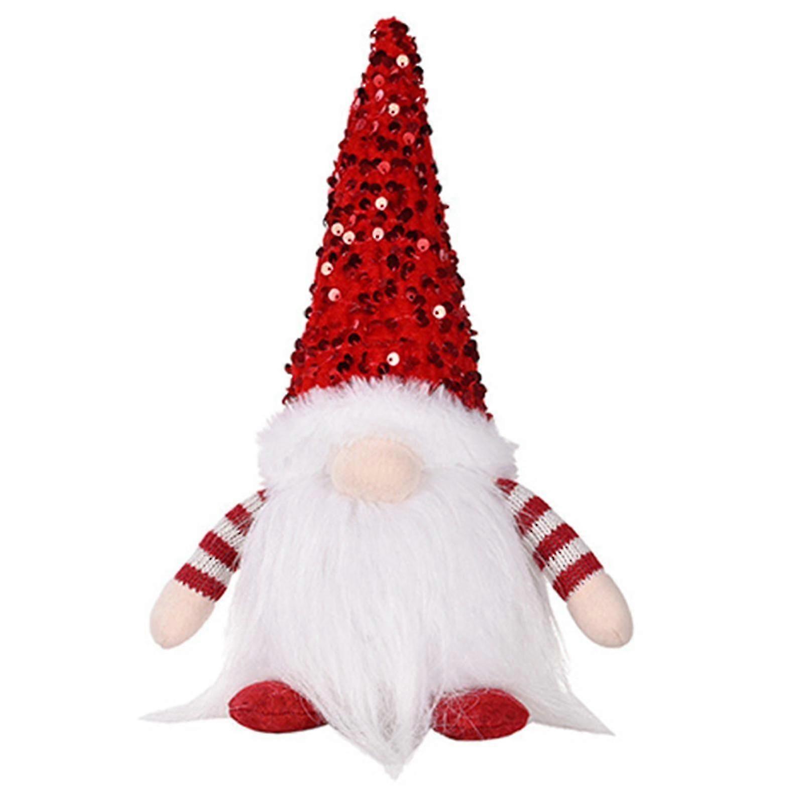 New,suitable Lighting Gnome Glittery Christmas Plush Doll With Sequins Seasonal