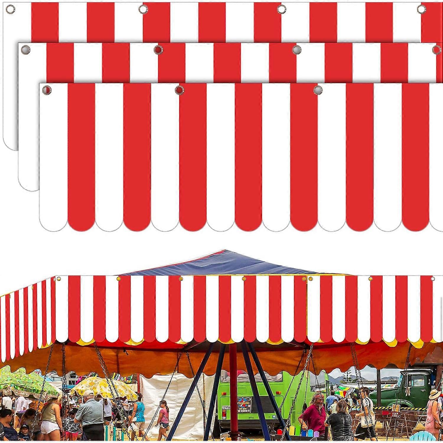 3 Pcs Carnival Awning Decorations Tent Circus Hanging Decorations Carnival Banner Concession Stand Sign Canopy Awning for Pirate
