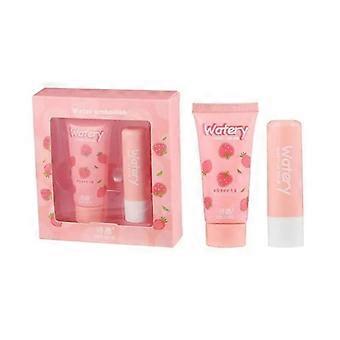 Luxora 2PCS Hand Cream Lip Balm Set Avocado Strawberry Peach Plant Moisturizer Whitening Anti Chapping Hand Lotion Lip Skin Care