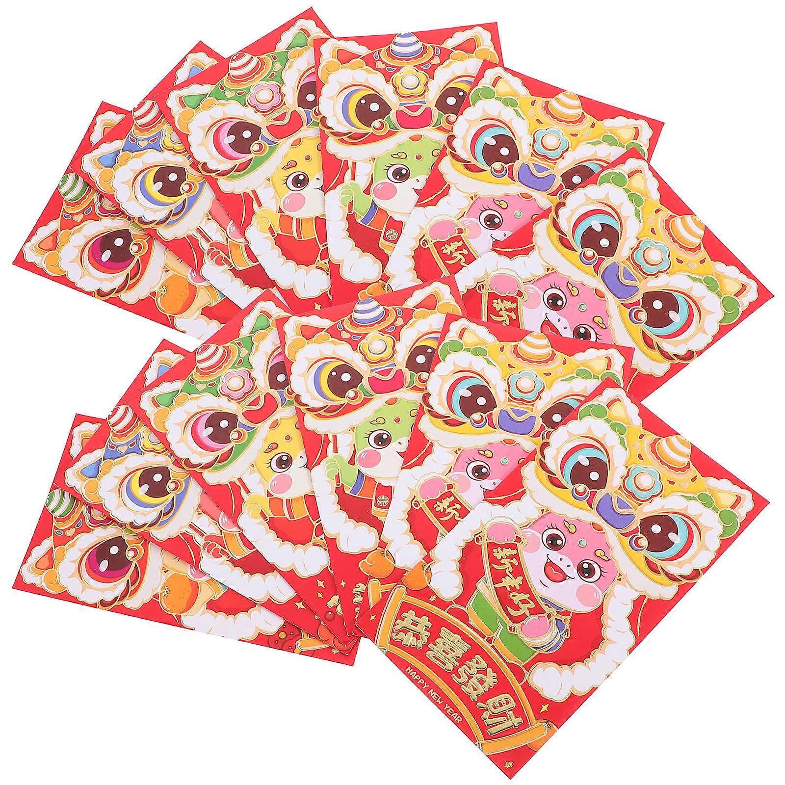 Traditional Snake Year Red Envelopes Paper for Packing 60Pcs Set