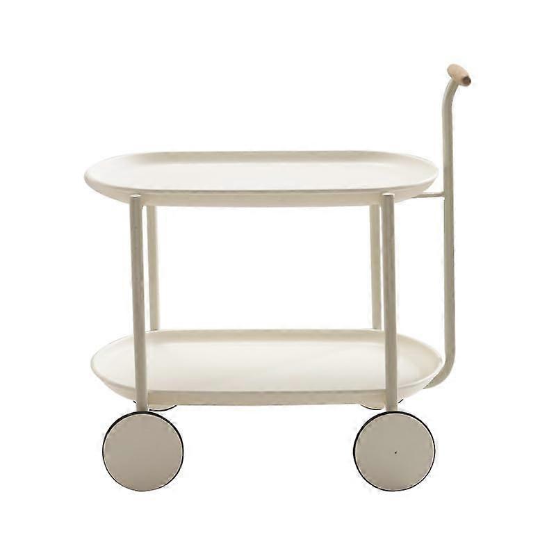 Coffee Table Compact Modern Side Table For Small Spaces Minimalist White Mobile End Table