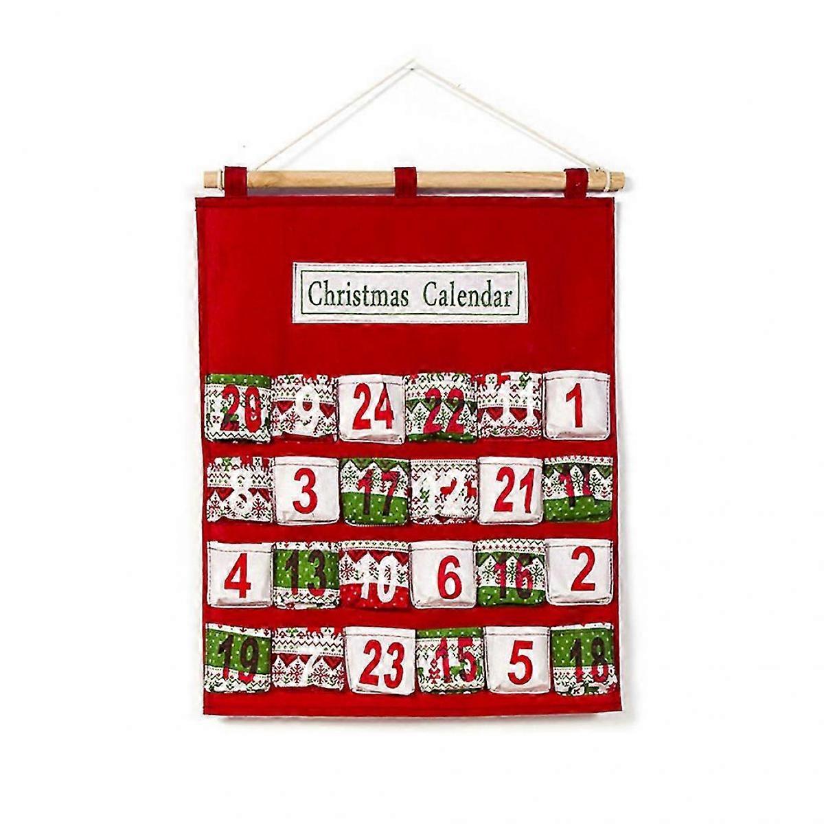 for Creative Christmas Advent Calendar Candy Storage Bag Reusable Countdown Cale