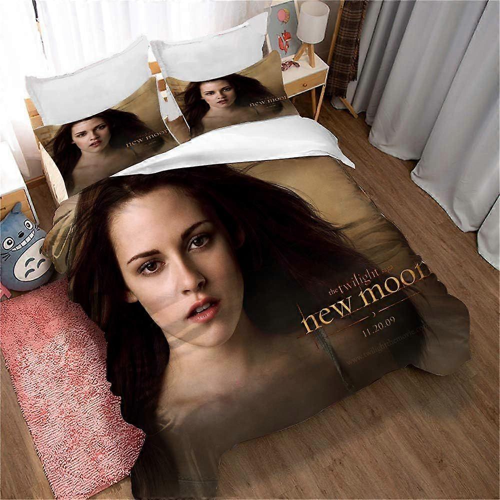 w307 Kristen Stewart Housse de couette Ensemble - Poly Coton Teint Uni Ensemble de literie avec taies d’oreiller assorties - Facile d’entretien Lavable en Machine Photo 04) m307
