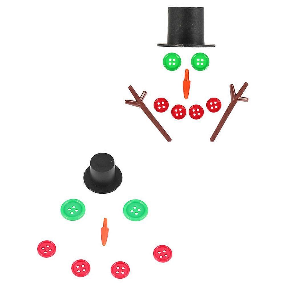 DIY Snowman Making Kits Plastic for Christmas Craft 4Sets