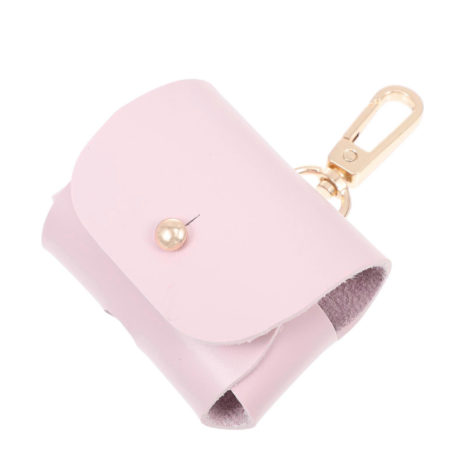 Earphone Box Case for Storage with Protective Pouch Pink