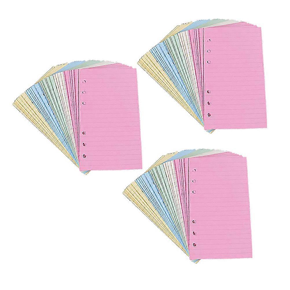Colorful Loose-Leaf Papers A5 Refill Notebook for Writing 9Sets