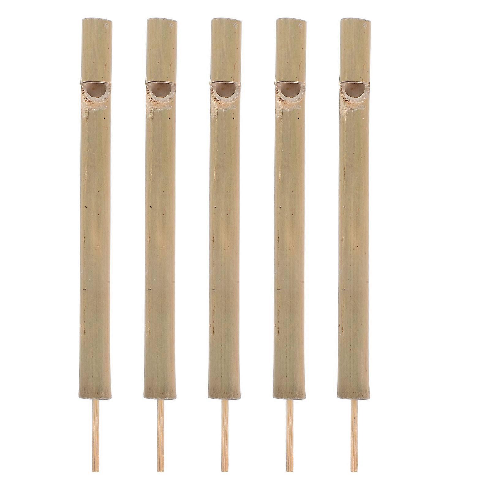 Bird Whistle Bamboo Instrument for Outdoor Adventures with 10Pcs