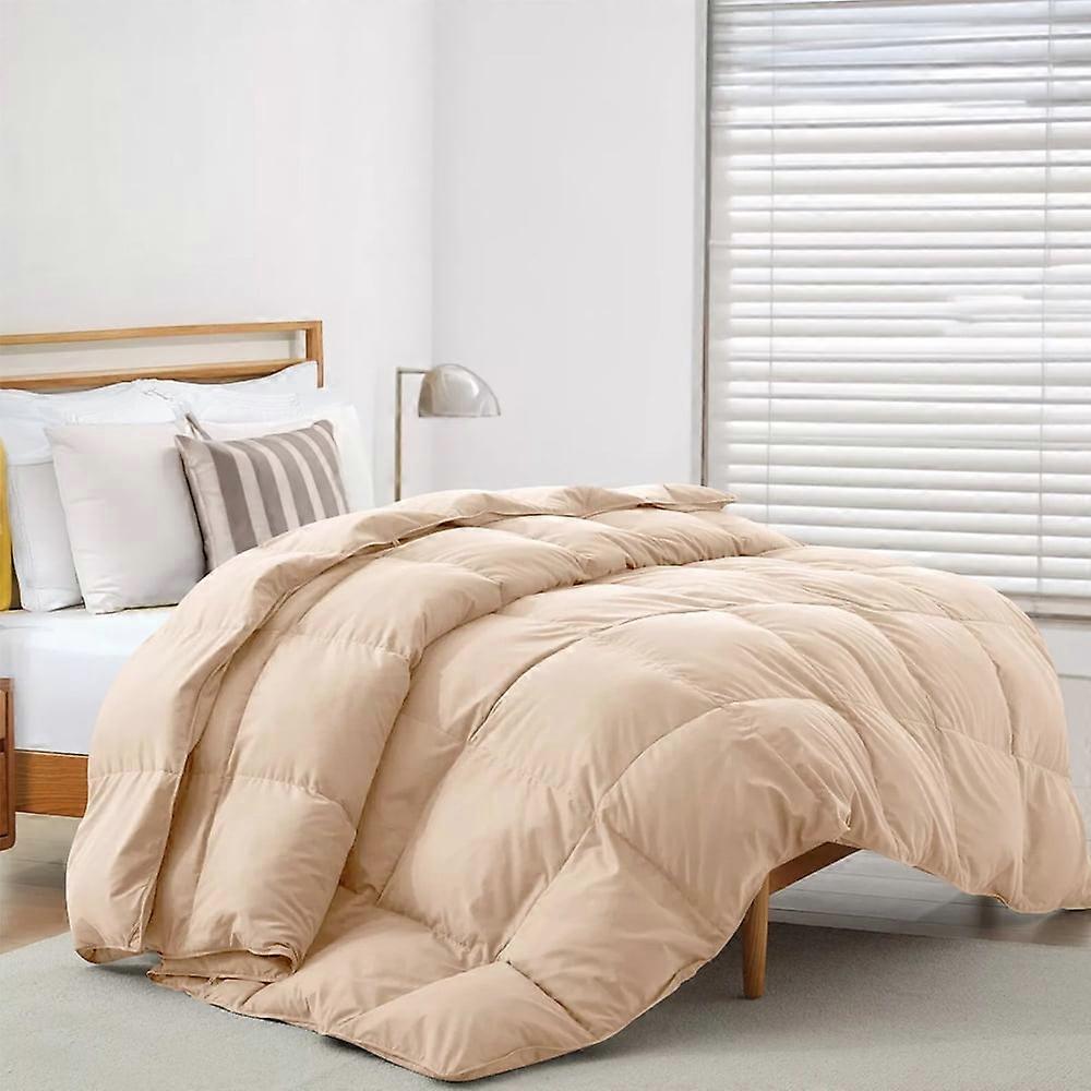 Soft Feather Down Comforter King Size,Hotel Collection Lightweight Hypoallergenic Comforter,All Seasons Duvet Insert