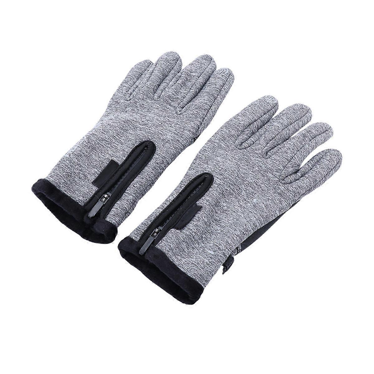 Grey Waterproof Touch Screen Gloves For Cycling Running Climbing Size S Suitable For Men And Women With Warmth And Grip 1 Pair