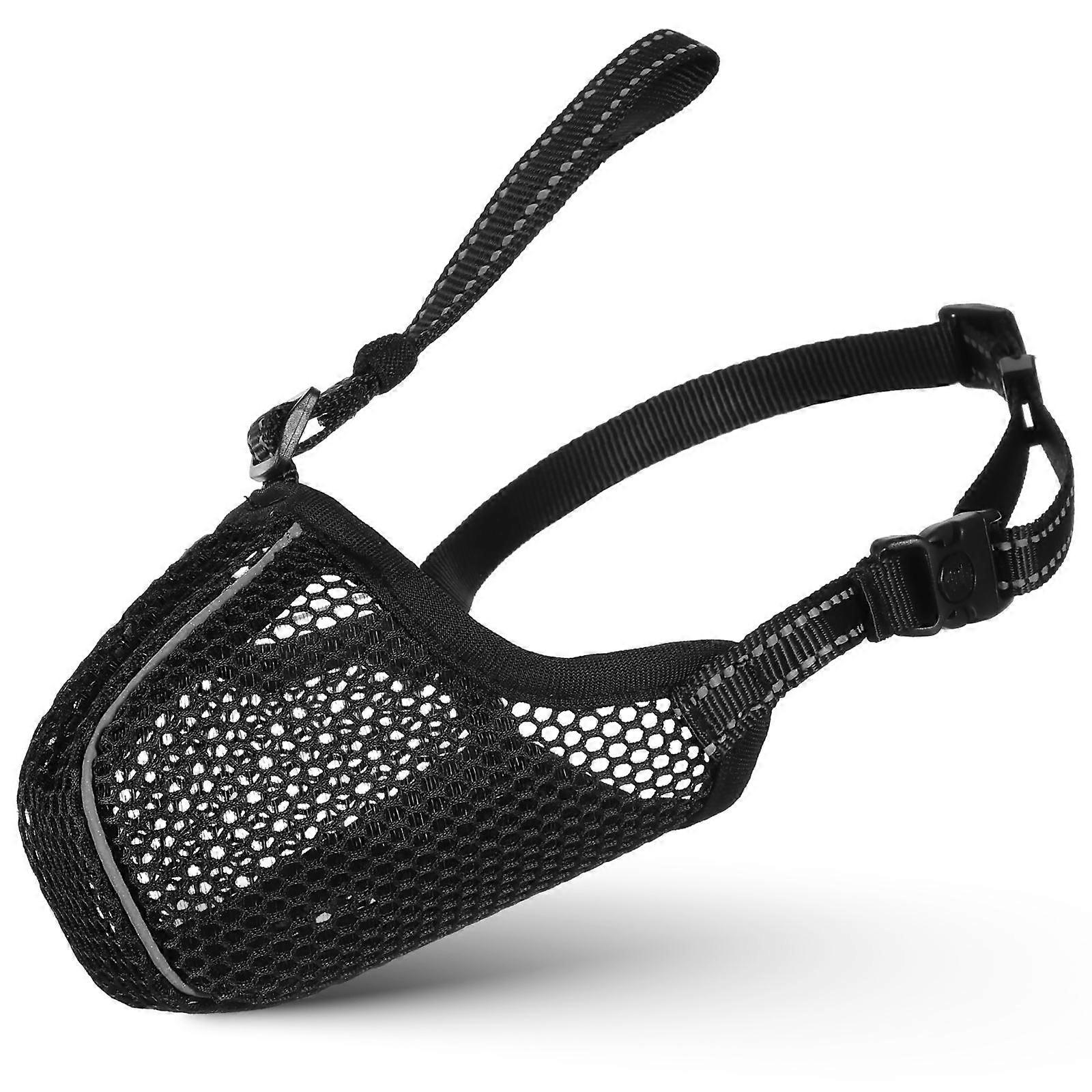 Dog Muzzle Adjustable Soft Muzzle For Medium Breed Dogs In Black With Breathable Comfort For Vet Visits 1 Set
