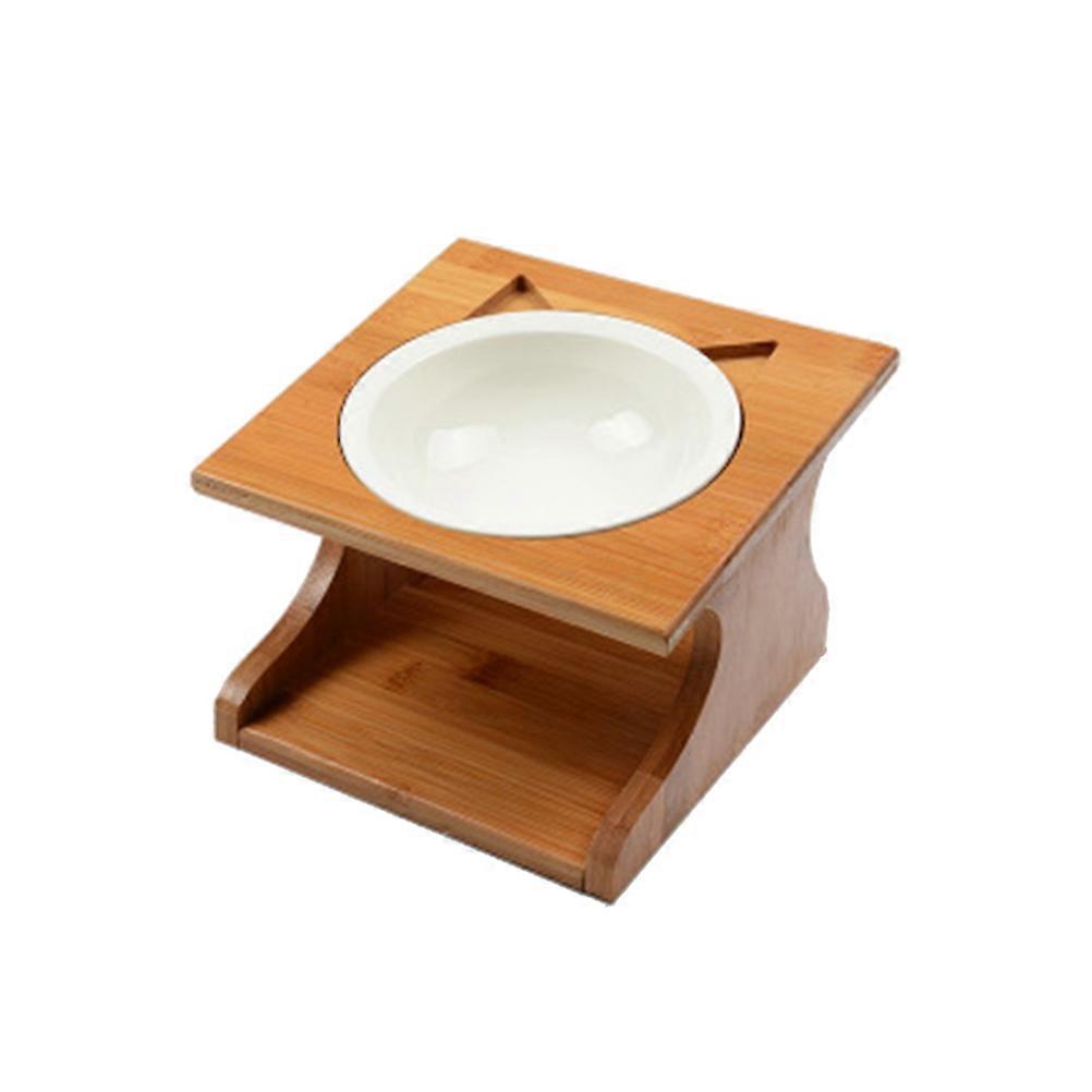 Dog Feeder Bowl for Single Pet Feeding 2Pcs Chocolate Color Stable Design