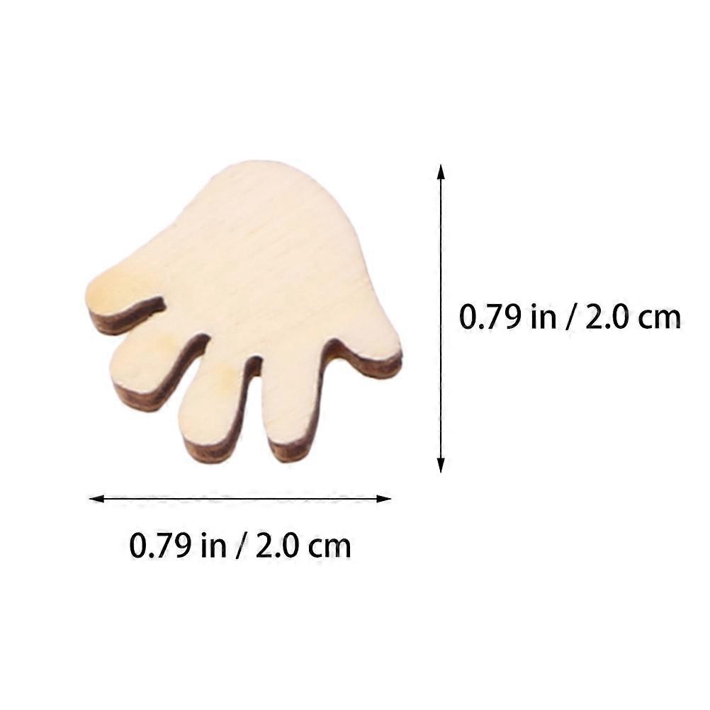 Wooden Cutouts Cartoon Palm Shape for DIY Use 150Pcs Craft Embellishments