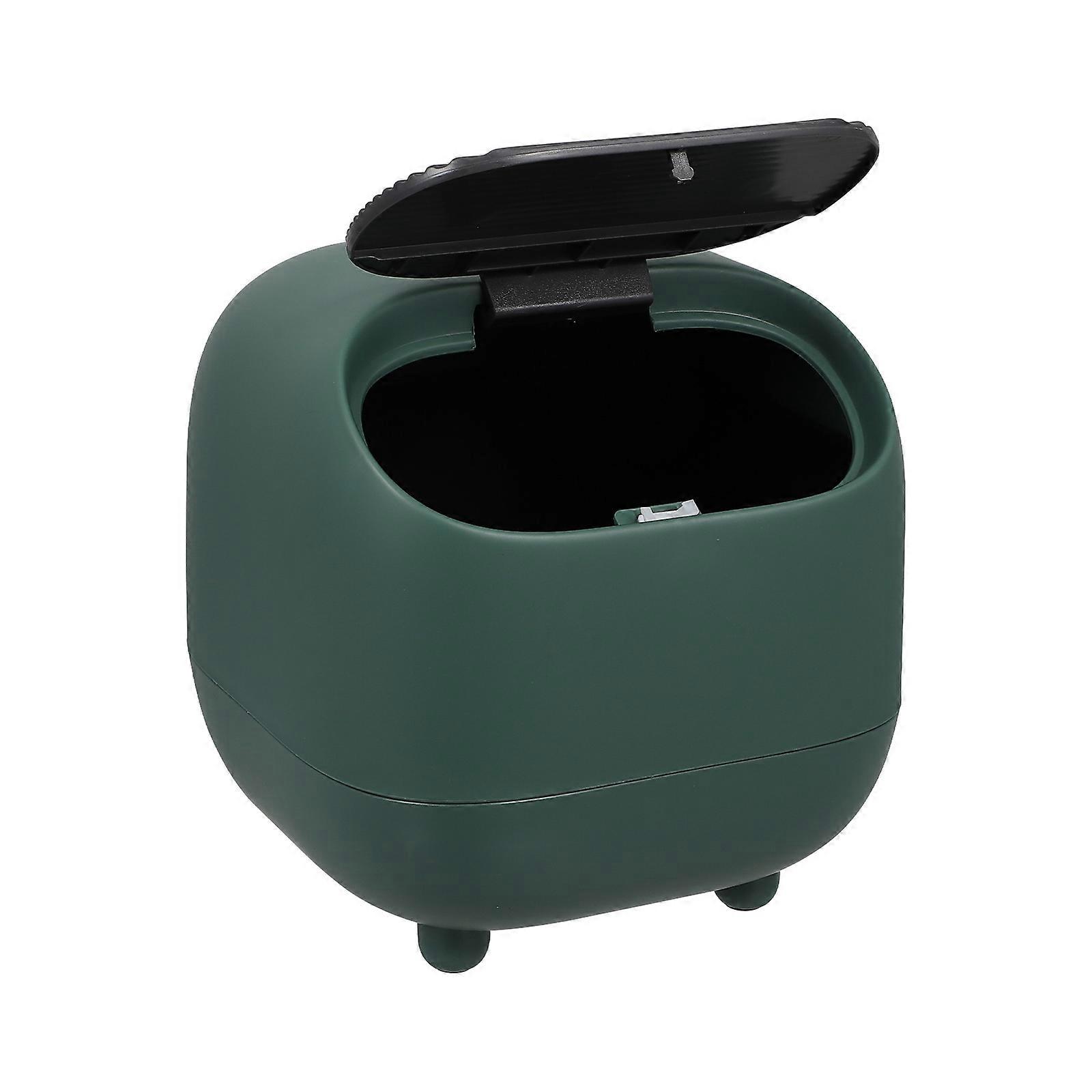 Lovely Cartoon Wastebasket For Office Use Mini Trash Storage Container With Stylish Design 2Pcs