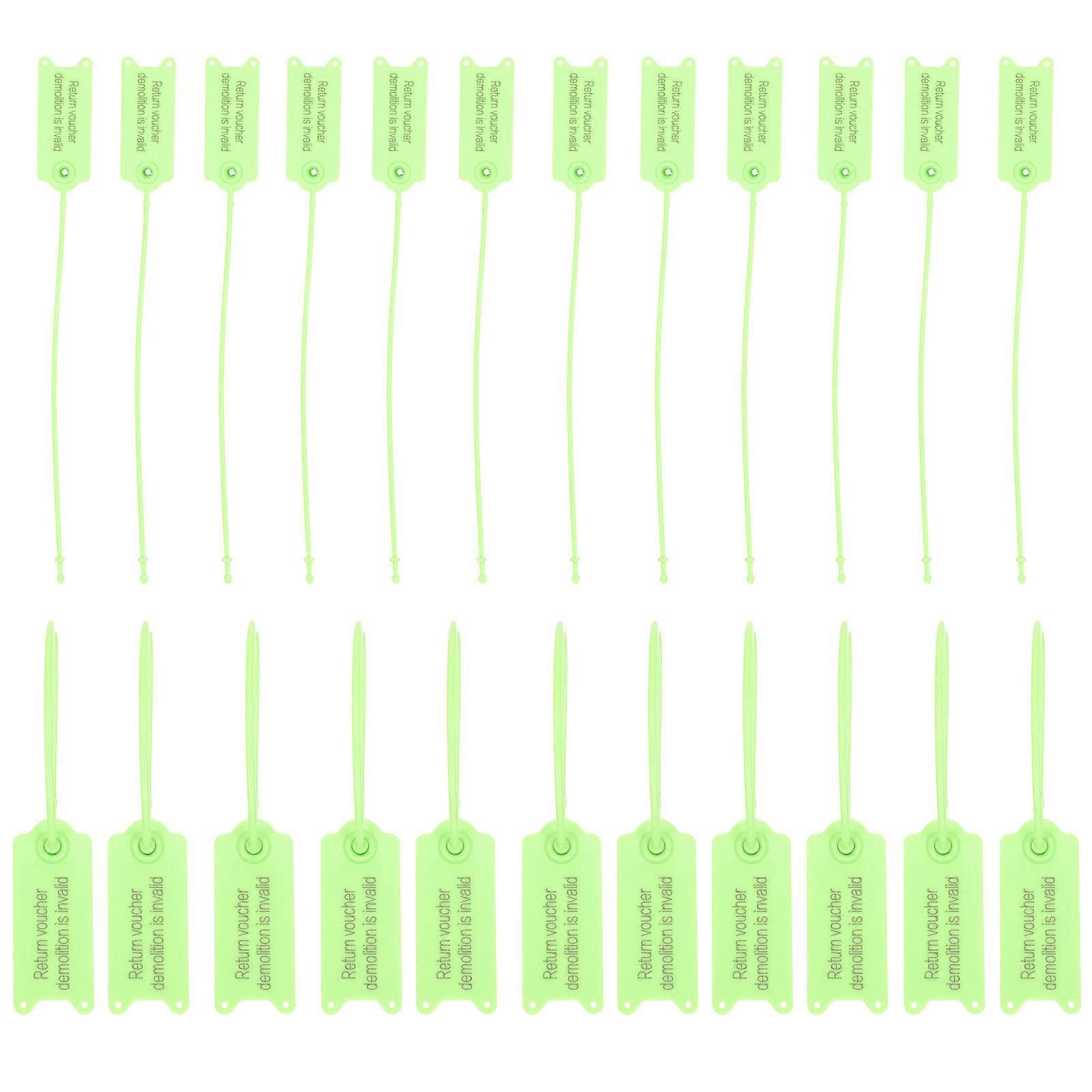 Anti-fake Cable Ties 300 Pcs Rectangular Shape Designed For Office Usage Light Green Color Excellent For Labeling