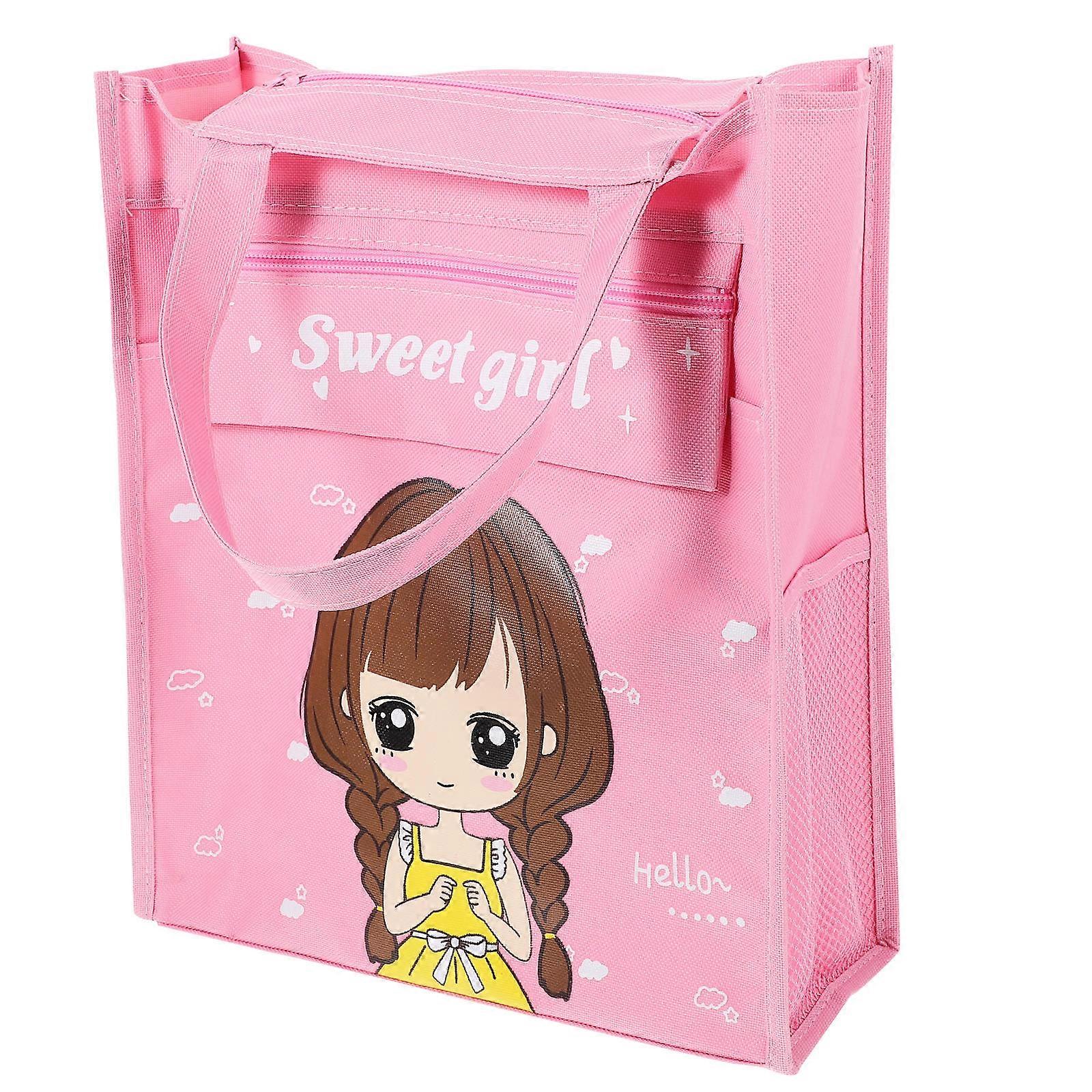 Rectangular Pen Storage Bag Suitable For Home And Classroom Use With Durability And Organization Features 2Pcs Pink