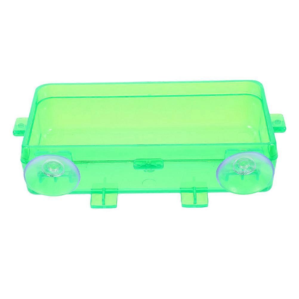 Chameleon Accessories 2Pcs Reptile Feeder Indoor Pet Care Light Green Water Dispenser Easy Feeding Rectangular
