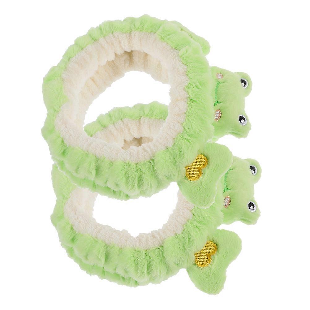 Skincare Headbands Frog Headbands for Face Washing 6Pcs Soft Flannel